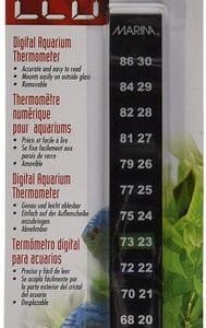 Marina LCD Aquarium Thermometer, Fahrenheit and Celsius