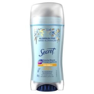 Secret Aluminum Free Deodorant for Women, Vanilla, 68g