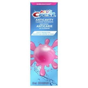 Crest Kid's Toothpaste with Fluoride and Cavity Protection, Bubblegum Rush, 90 mL