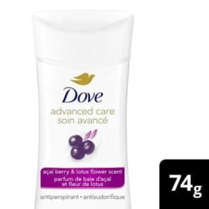 Dove Açaí Berry & Lotus Flower Antiperspirant Stick, 74 g