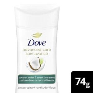 Dove Advanced Care Coconut Water & Sweet Lime Scent 74 g Antiperspirant, 74 g