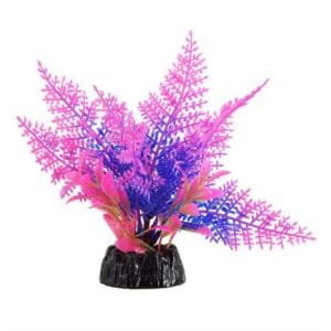 Underwater Treasures Glo Fern - Purple - Small, Glowing aquarium decorations.